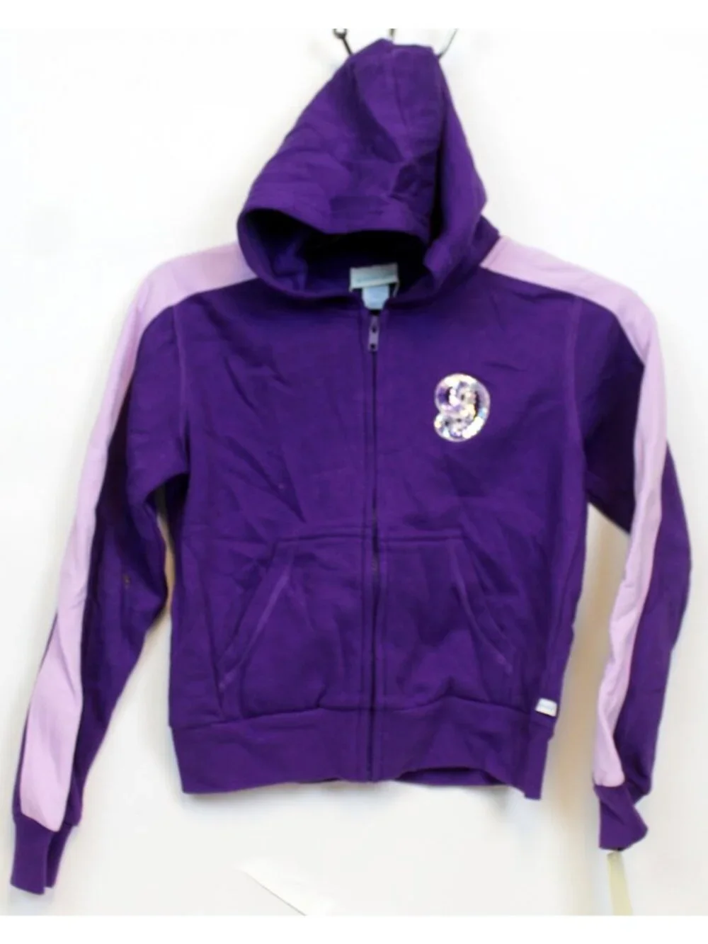 Y2K Oshkosh 2pc Outfit sz M 8-10 Purple Track Suit Hoodie Sweatpants Sporty NEW